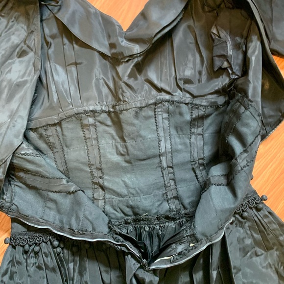 Vintage 1950’s Black Taffeta Dress - Picture 5 of 8